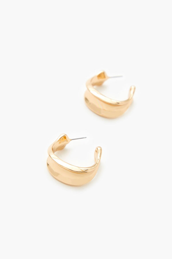 Forever21 Thick Hoop Earrings GOLD