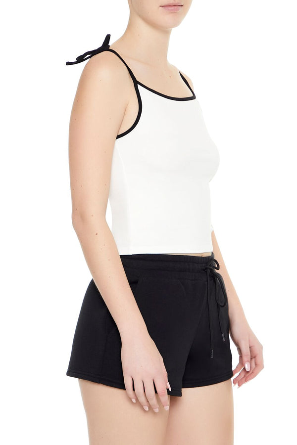 Forever21 Tie-Strap Ringer Cami WHITE/MULTI