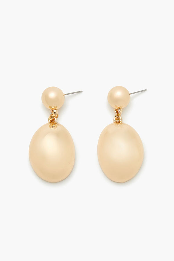 Forever21 Tiered Oval Drop Earrings GOLD