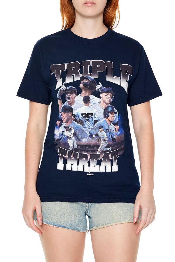 Forever21 Triple Threat MLB Graphic Tee NAVY/MULTI