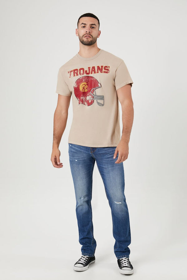 Forever21 Trojans Graphic Tee TAUPE/MULTI