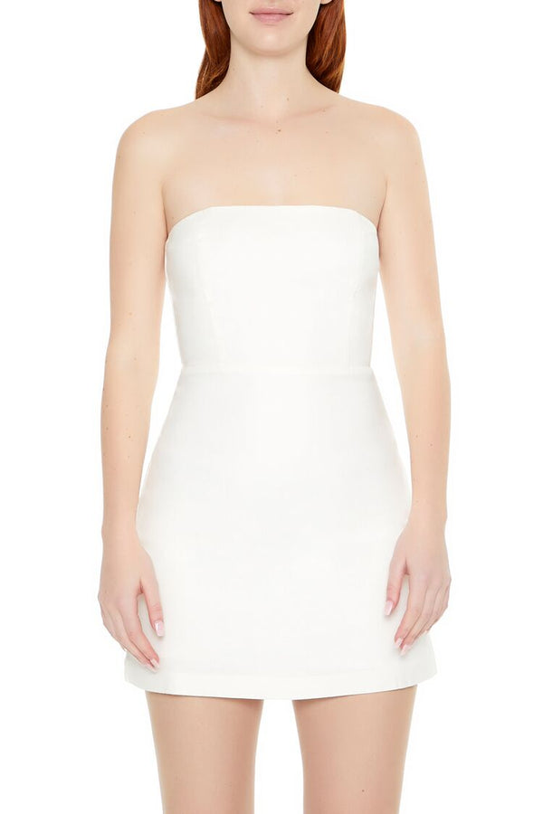 Forever21 Tube Mini Dress WHITE