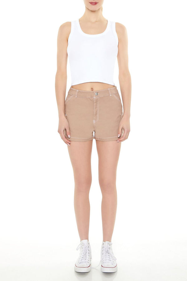 Forever21 Twill Cargo Shorts GREY