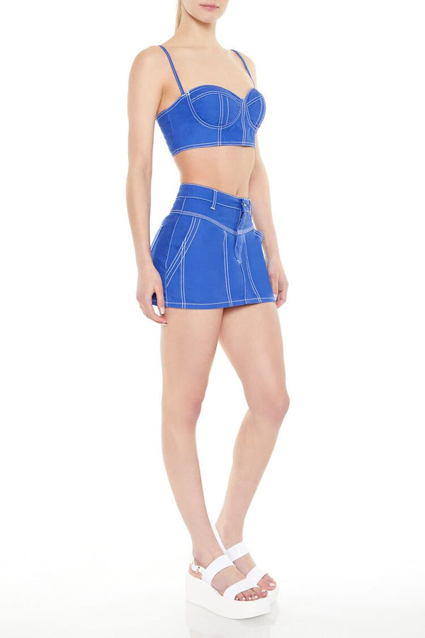 Forever21 Twill Mini Skirt COBALT