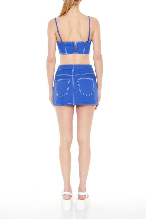 Forever21 Twill Mini Skirt COBALT