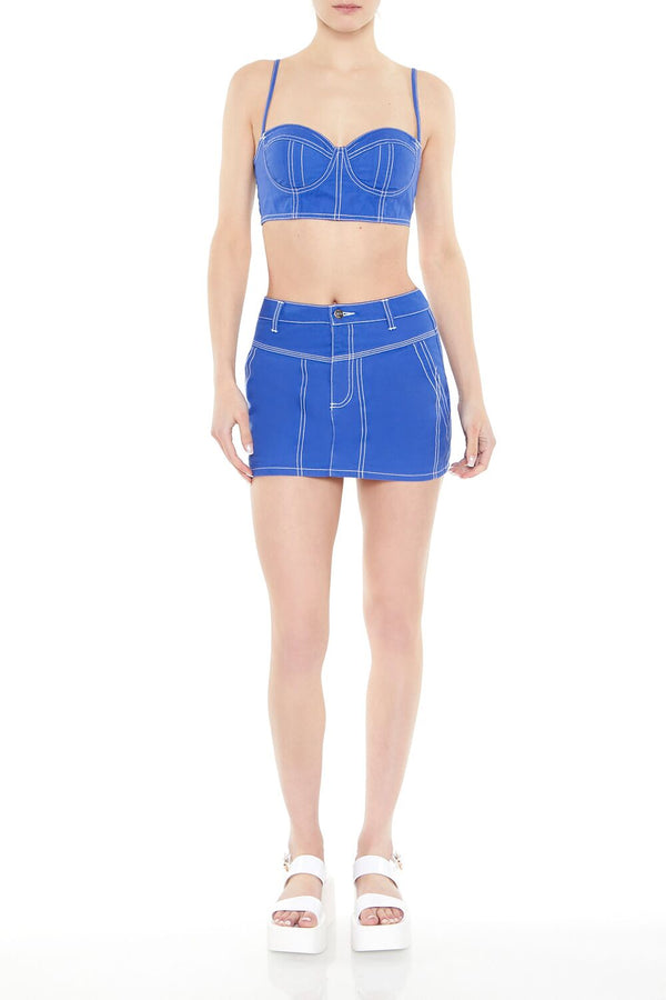 Forever21 Twill Mini Skirt COBALT