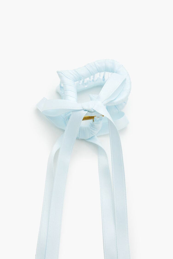 Forever21 Wrapped Bow Claw Hair Clip BLUE