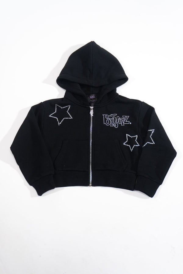 Forever21 Kids Bratz Rhinestone Star Hoodie BLACK/MULTI