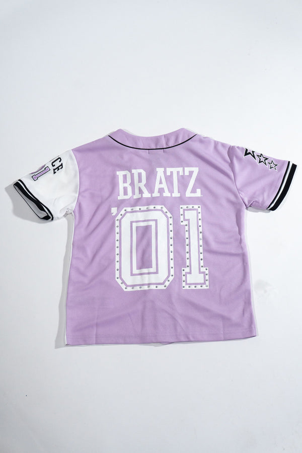 Forever21 Kids Bratz Short-Sleeve Baseball Jersey PURPLE/MULTI