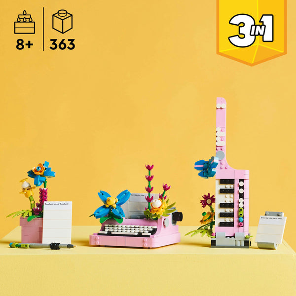 Forever21 LEGO® Creator 3in1 Typewriter With Flowers Toy Playset 31169