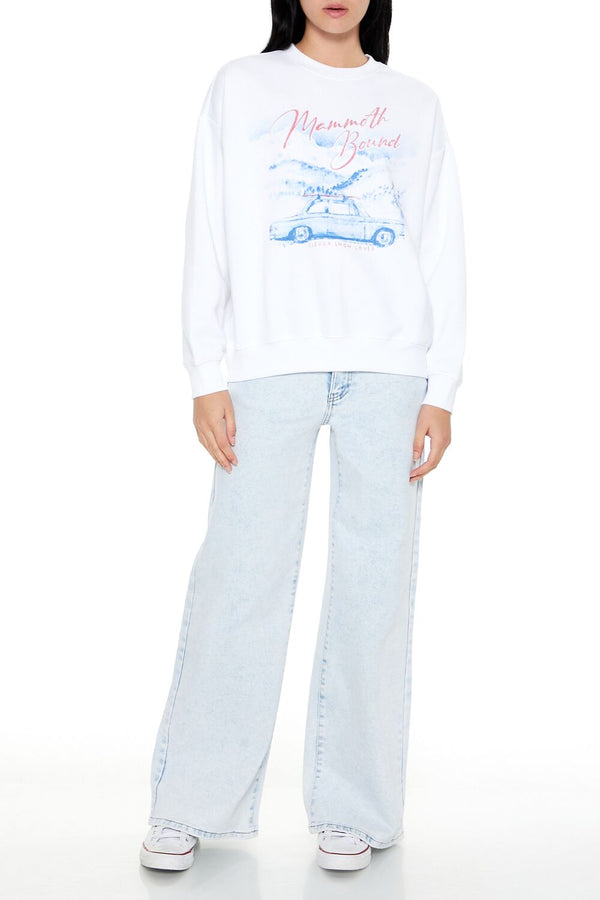 Forever21 Mammoth Bound Graphic Pullover WHITE/MULTI