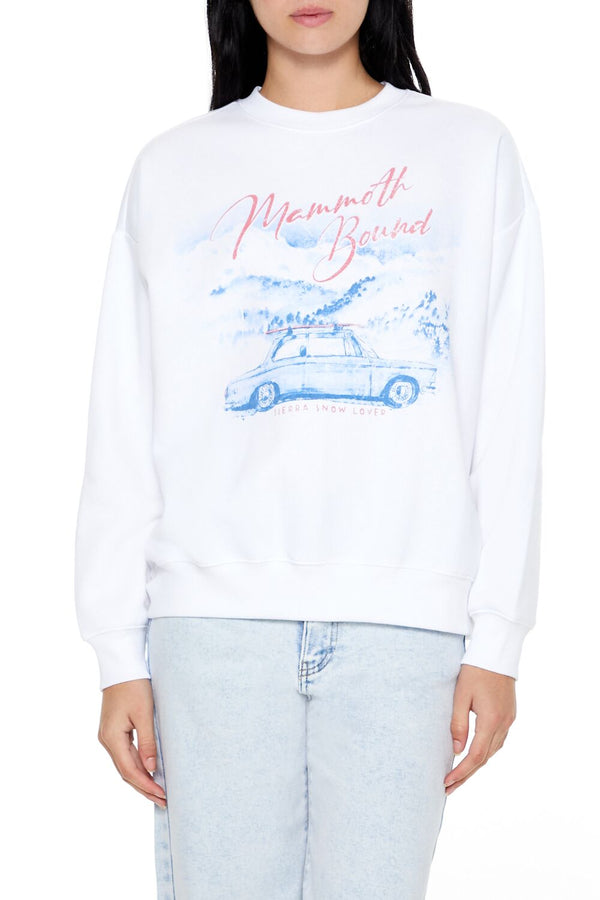 Forever21 Mammoth Bound Graphic Pullover WHITE/MULTI