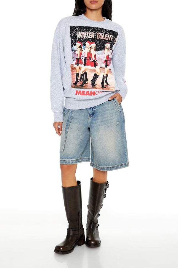 Forever21 Mean Girls Graphic Pullover HEATHER GREY/MULTI