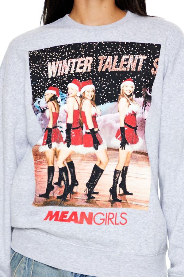 Forever21 Mean Girls Graphic Pullover HEATHER GREY/MULTI