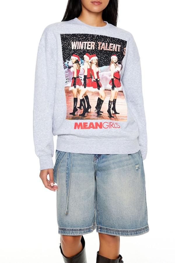 Forever21 Mean Girls Graphic Pullover HEATHER GREY/MULTI