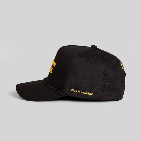 Forever21 MIND YOUR BUSINESS BLACK TWILL TRUCKER Black