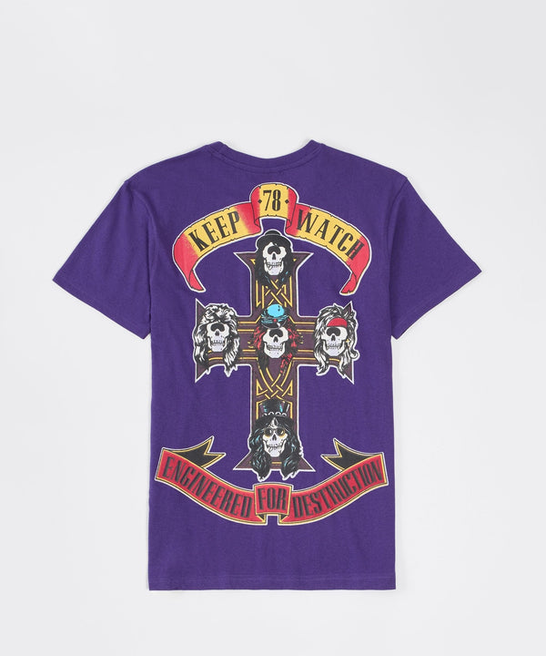 Forever21 Mishka Destruction Short Sleeve Tee - Purple PURPLE
