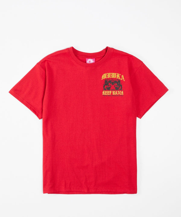 Forever21 Mishka Old English Short Sleeve Tee - Red RED