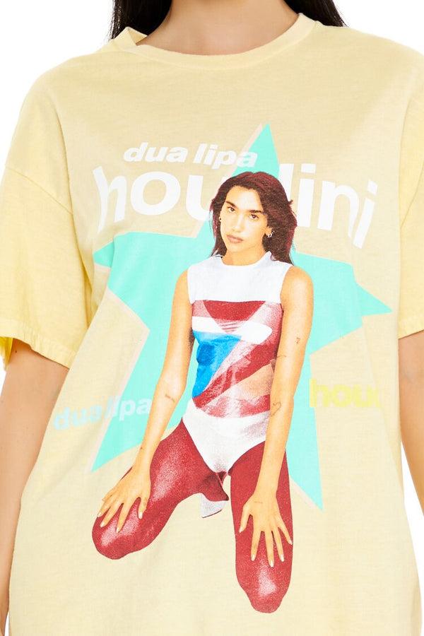 Forever21 Oversized Dua Lipa Graphic Tee YELLOW/MULTI