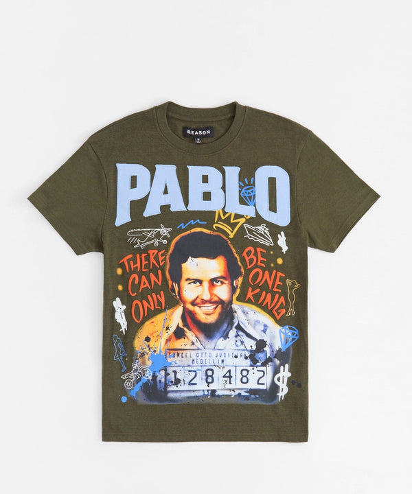 Forever21 Pablo Graffiti Applique Short Sleeve Tee - Green GREEN