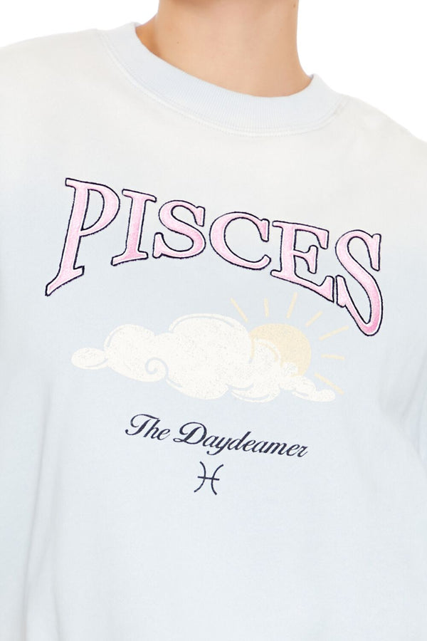 Forever21 Pisces The Daydreamer Pullover STONE BLUE/MULTI