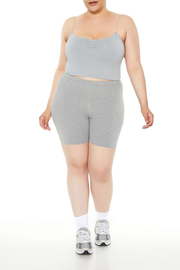 Forever21 Plus Size Seamless Cropped Cami HEATHER GREY