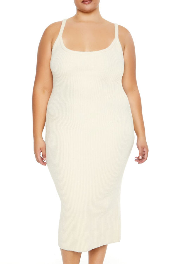 Forever21 Plus Size Sweater-Knit Midi Dress OATMEAL
