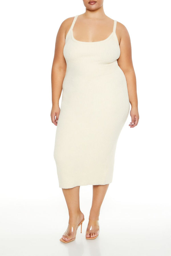 Forever21 Plus Size Sweater-Knit Midi Dress OATMEAL
