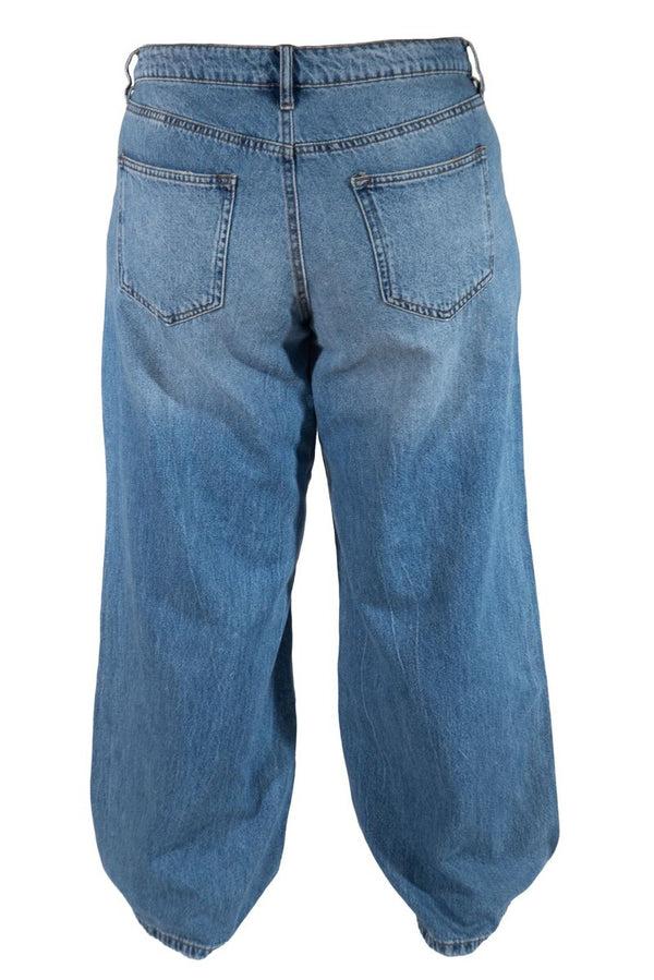 Forever21 Plus Size Wide-Leg Denim Jeans MEDIUM DENIM