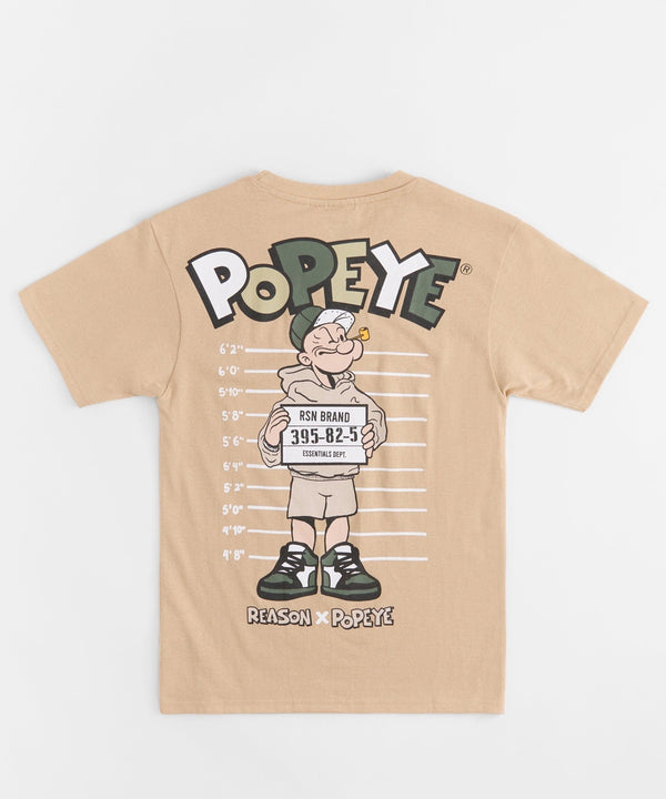 Forever21 Popeye Mugshot Embroidered Short Sleeve Tee - Tan TAN