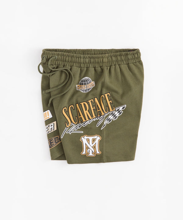 Forever21 Scarface Racing Short - Olive Green OLIVE GREEN