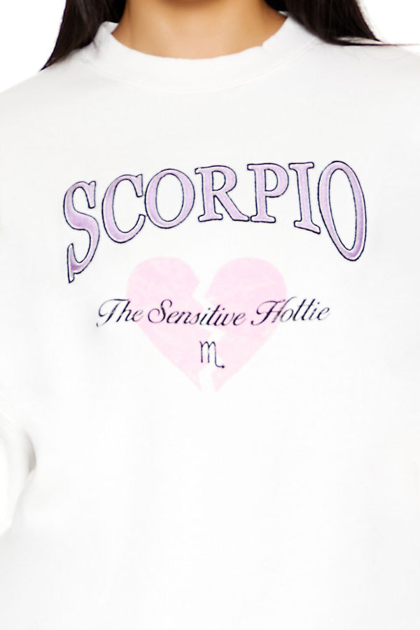 Forever21 Scorpio Sensitive Hottie Pullover WHITE/MULTI