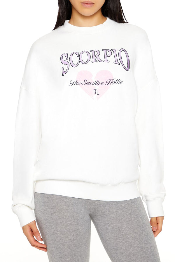 Forever21 Scorpio Sensitive Hottie Pullover WHITE/MULTI
