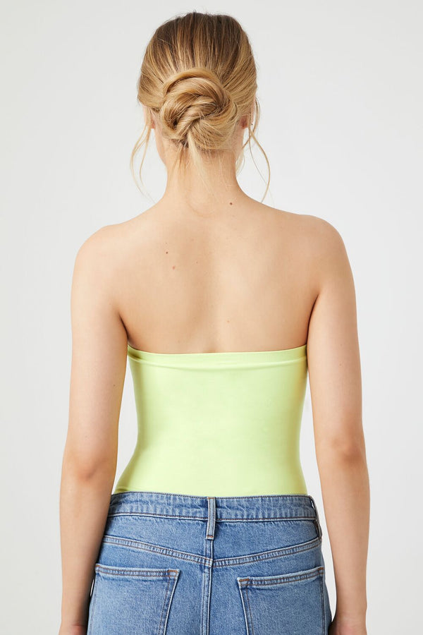 Forever21 Seamless Tube Lingerie Bodysuit PALE GREEN