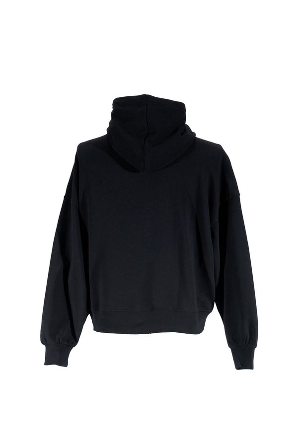 Forever21 Snow White Embroidered Hoodie BLACK/MULTI