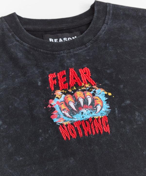 Forever21 Stay Wild Embroidered Short Sleeve Tee - Charcoal CHARCOAL