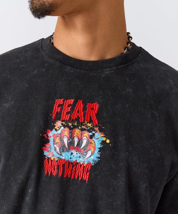 Forever21 Stay Wild Embroidered Short Sleeve Tee - Charcoal CHARCOAL