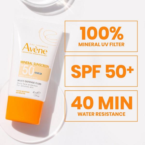 Ulta Avène  Mineral Sunscreen Multi-Defense Fluid Tinted SPF 50+