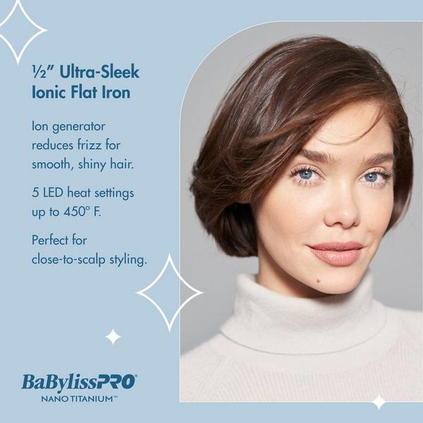 Ulta BaBylissPRO Nano Titanium 1/2'' Ultra Thin Ionic Flat Iron