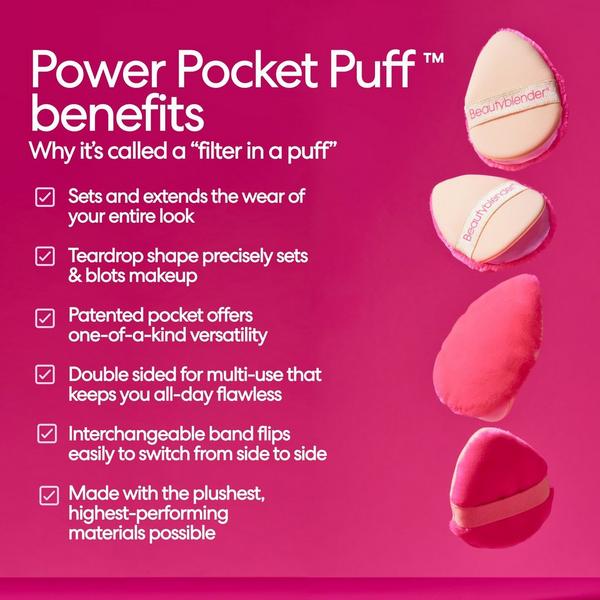 Ulta Beautyblender  Power Pocket Puff Dual Sided Powder Puff