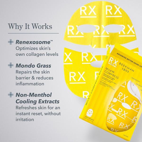 Ulta Beekman 1802  Milk RX Compress Advanced Better Aging Sheet Mask