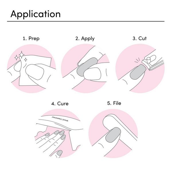 Ulta Dashing Diva  Glaze Semi-Cured Gel Nail Strip Garland Frost