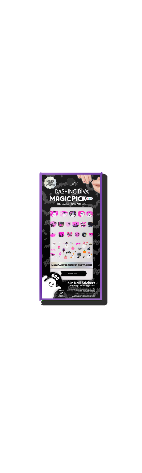 Ulta Dashing Diva  Magic Pick Kids Nail Stickers Pretty Scary in Pink