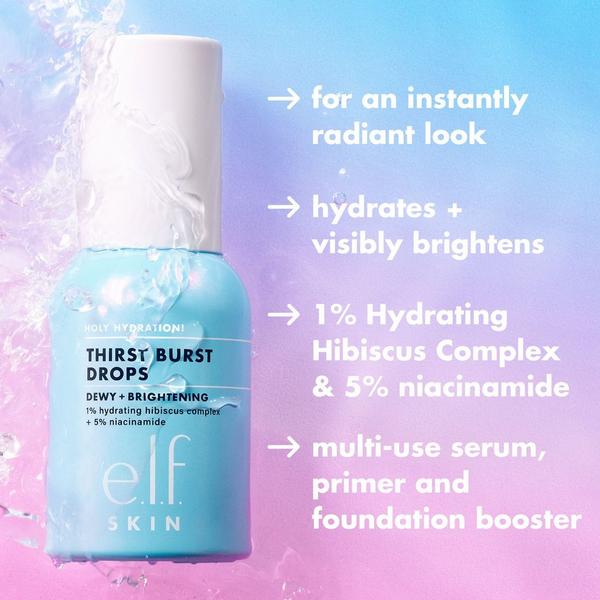 Ulta E.l.f. Cosmetics  Holy Hydration Thirst Burst Drops Dewy + Brightening