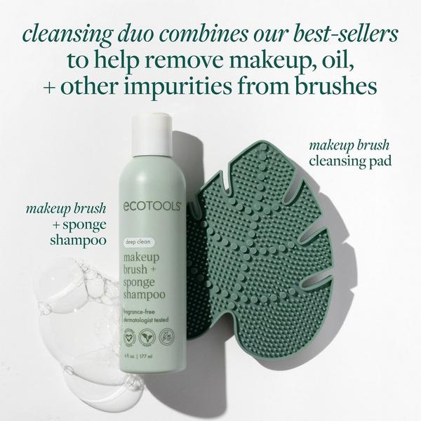 Ulta EcoTools  Makeup Brush + Sponge Shampoo & Cleansing Pad Bundle