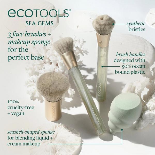 Ulta EcoTools  Sea Gems Face Makeup Brush & Sponge Set