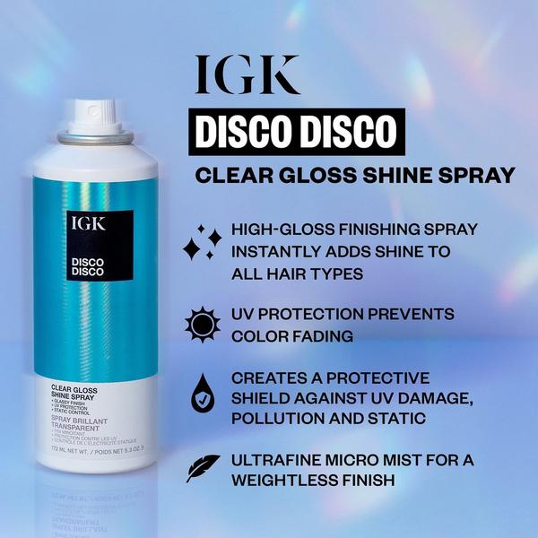 Ulta IGK  Travel Size Disco Disco Clear Gloss Shine Spray