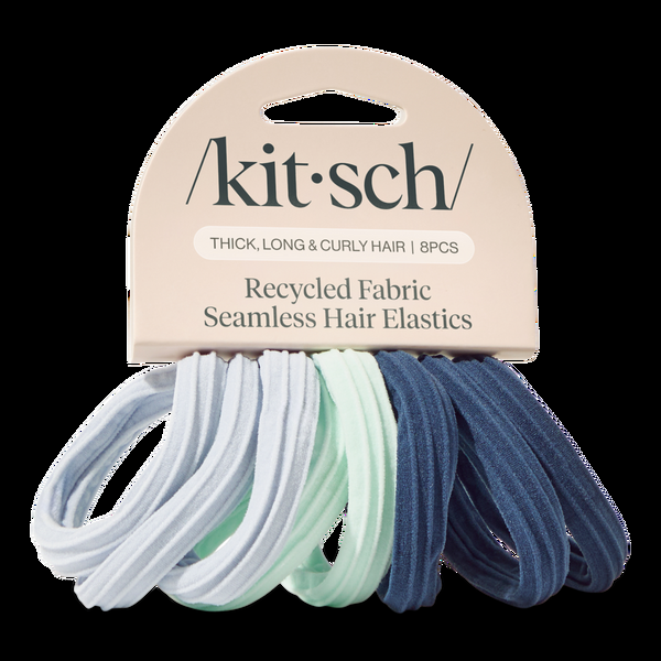 Ulta Kitsch Recycled Fabric Seamless Hair Elastics 8 Piece Set