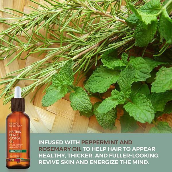 Ulta Kreyòl Essence  Haitian Black Castor Oil - Rosemary Mint