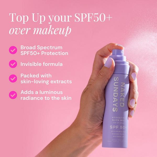 Ulta Naked Sundays  Hydrating Glow Mist Setting Spray SPF 50+